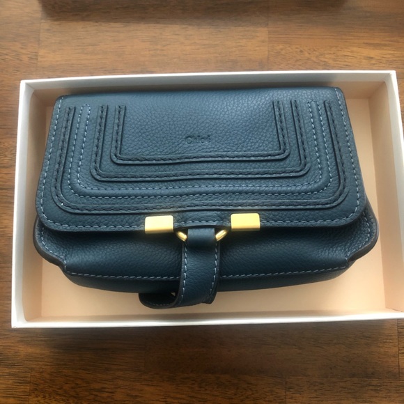 New Chloé Marcie Convertible Belt Bag in Navy Ink! - Picture 15 of 16